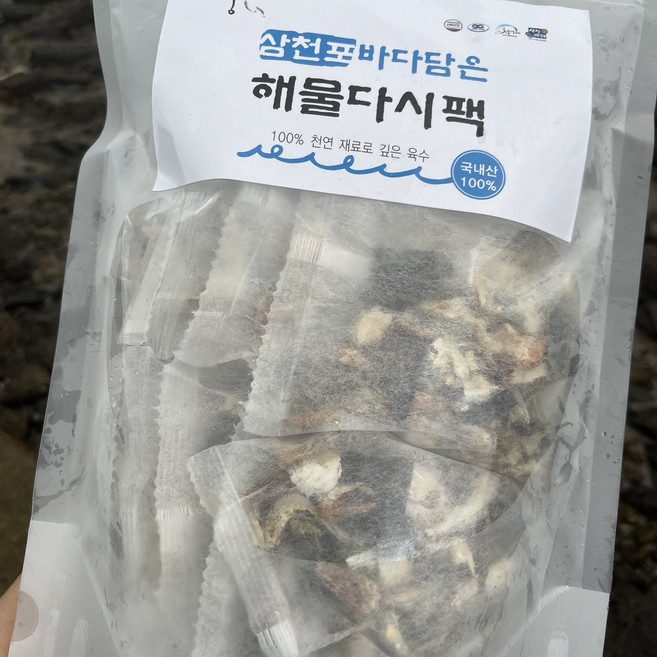 삼천포 바다담은 해물 다시팩 국산재료 천연 육수팩, 2개