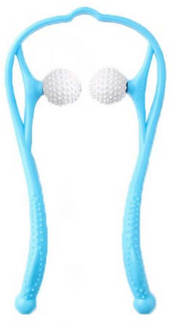 4세대 피지오넥 골프공 돌기형 마사지기 목 승모근 안마기 3D 돌기 지압 롤러, 블루, 1개