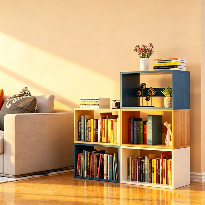 홈럭스 DIY 공간박스 책장 홈 오픈형 수납장, 화이트, 1개