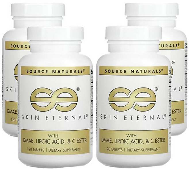 소스네츄럴스 스킨 이터널 DMAE 리포산 C 에스테르 함유 120 정, 4개, 120정