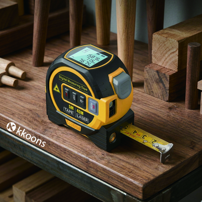 꾼스 3세대 스마트 레이저 줄자 디지털 거리측정기 수평계 레벨기 전자줄자, 꾼스**3IN1 레이저줄자 40M, 1개