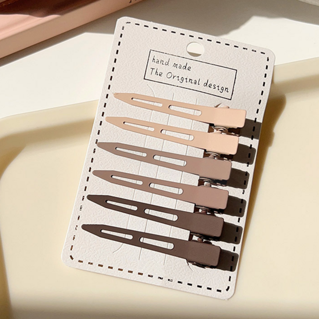 미영스 무광 헤어 고정 집게핀 6p