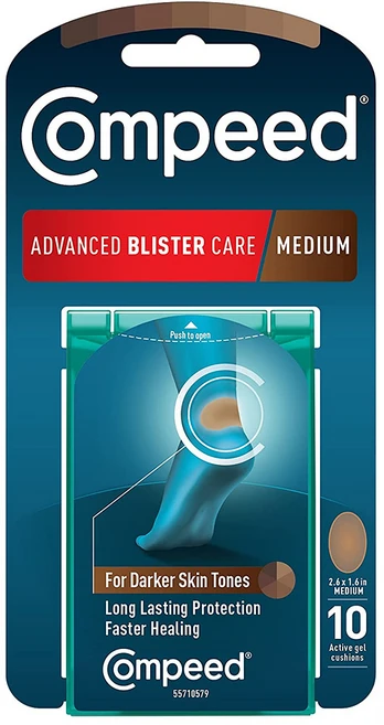 컴피드 물집 케어 피부톤 방수 밴드 패드 10개입 2팩 Compeed Blister Care Skin Tone Cushions 10 Count Medium Pads, 2개 - 쿠팡
