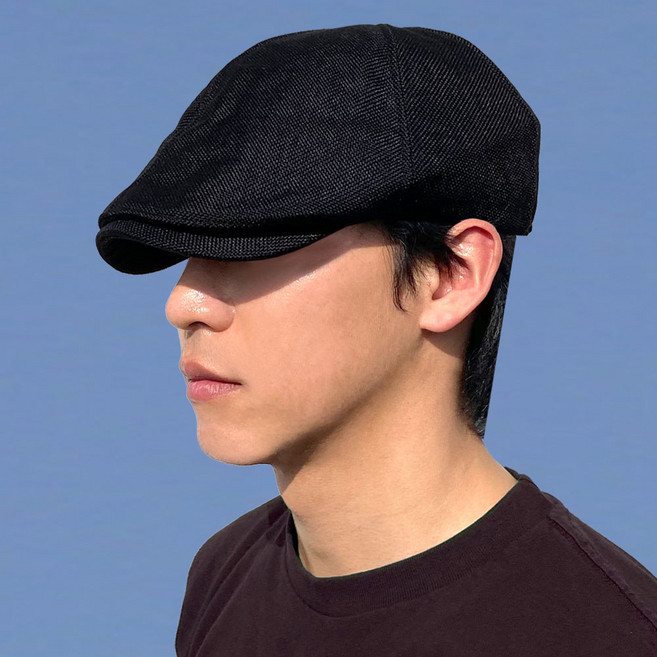 엘에이엘엘 58cm/62cm 빅사이즈 더블린 린넨 밴딩 헌팅캡 4컬러 어르신 중년남자 할아버지 베레모 모자 남자 여자 여름