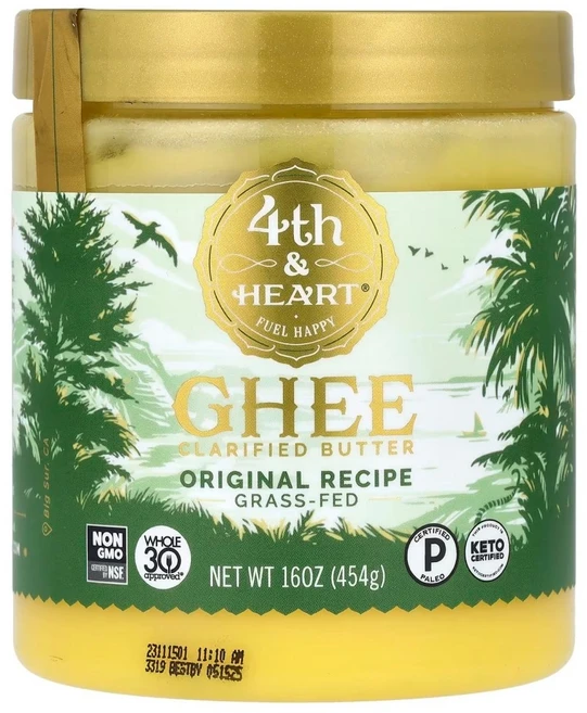 포스앤하트 기 정제 버터 목초 사육 오리지널 레시피 454g 1개 - 쿠팡