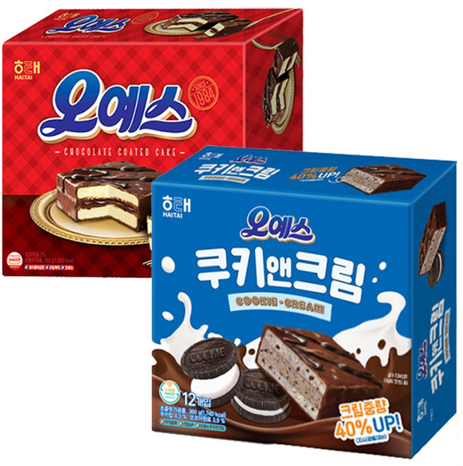오예스 360g + 쿠키앤크림 360g 세트, 1세트
