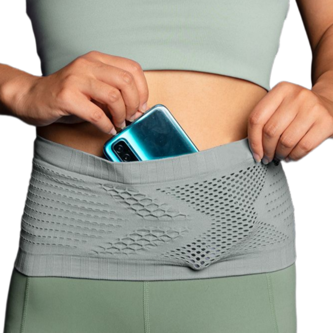 모던하이 러닝벨트 입는 런닝 벨트 탄력 힙색, XL, 그레이, 1개