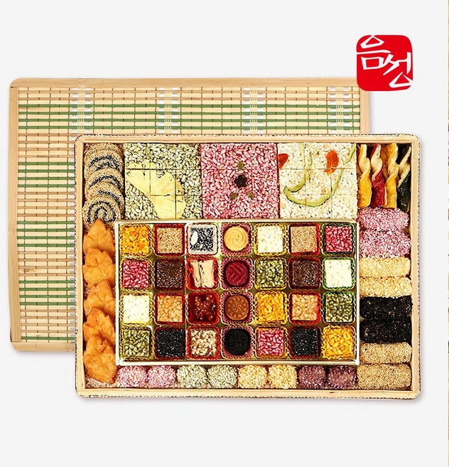 삼보한과 음성 2.2kg 대나무 바구니 수제 한과 세트, 1개