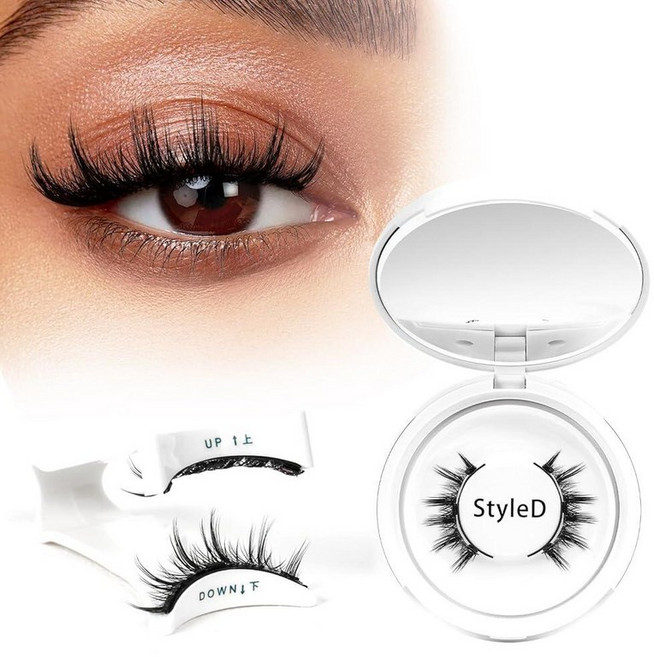 Higu clace 4Pairs Magnetic Eyelashes with Applicator Soft Lashes Natural Look Wispy Magnet Without, 1쌍-D01