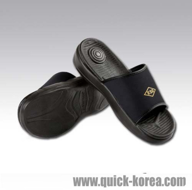 퀵코리아 WJ-01 고급 ESD 검정색 제전슬리퍼, 검정, 1개