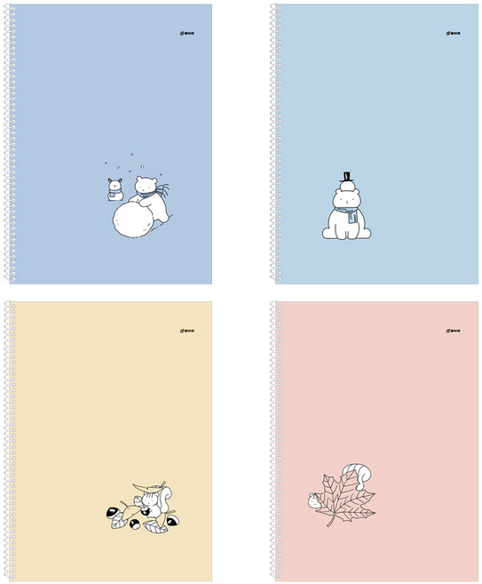 클라리온 2000 스프링 무지 무선연습장 4권, 단품, 1세트