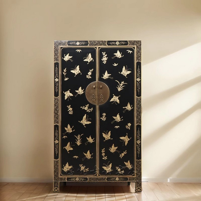 나비장 입구 현관 고풍스런 엔틱 장식장, 전체 의상, 박스 프레임 구조, 타입1-80x40x120cm