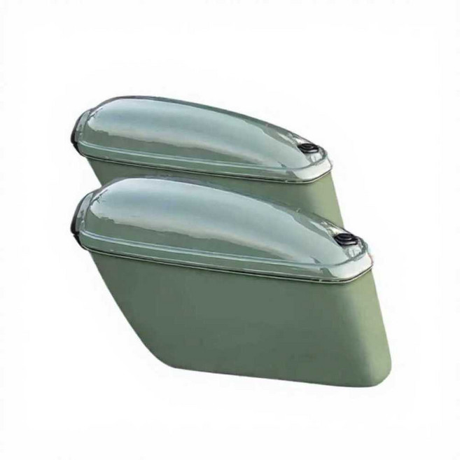 슈퍼커브 사이드 백 클래식 박스 가죽 가방 리어 수납 투어링 용품 그린 1세트 (스티커 미포함), 블랙 1세트 (스티커 미포함)