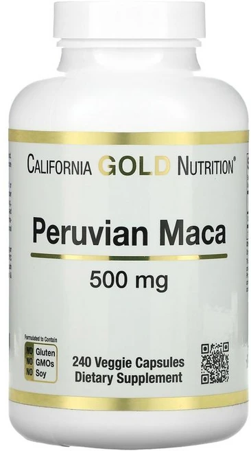 CGN 캘리포니아골드뉴트리션 페루산 마카 500mg 240정 베지 캡슐 뿌리 추출물 Lepidium meyenii, 1개 - 쿠팡