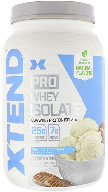 사이베이션 엑스텐드 프로 웨이 프로틴 아이솔레이트 단백질 보충제 바닐라 아이스크림 글루텐 프리, 1개, 810g