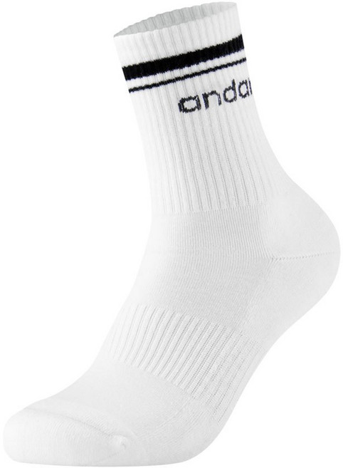 ANDAR 中筒運動襪, WHT, 1個