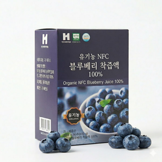 유기농 NFC 블루베리착즙액 100프로 20g x 30포