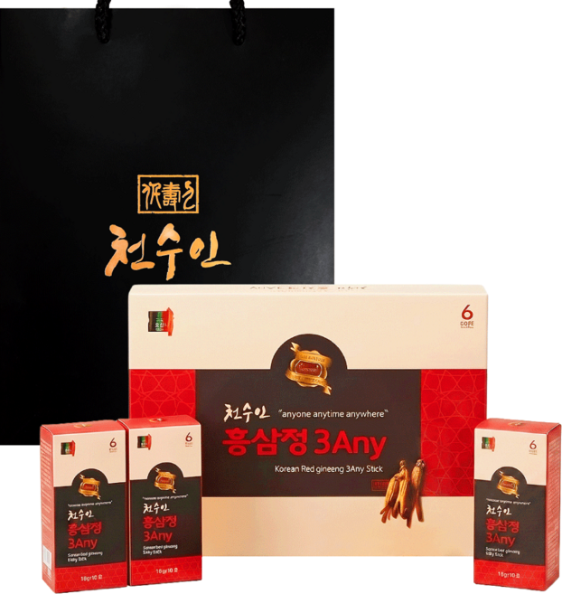 6년근 홍삼정 3Any 홍삼농축액 2% 홍삼추출액 84% 스틱 올리고당 아카시아벌꿀 배합, 15g, 30개