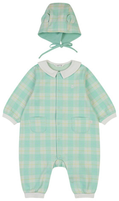 아가방 천호NC점 26년 봄신상 / 부드럽고 가벼운 소재로 편안함을 주고 세련된 자가드 패턴 디자인과 모자로 다양한 코디가 가능한 우주복세트! 돌 선물로 추천하는 상품!