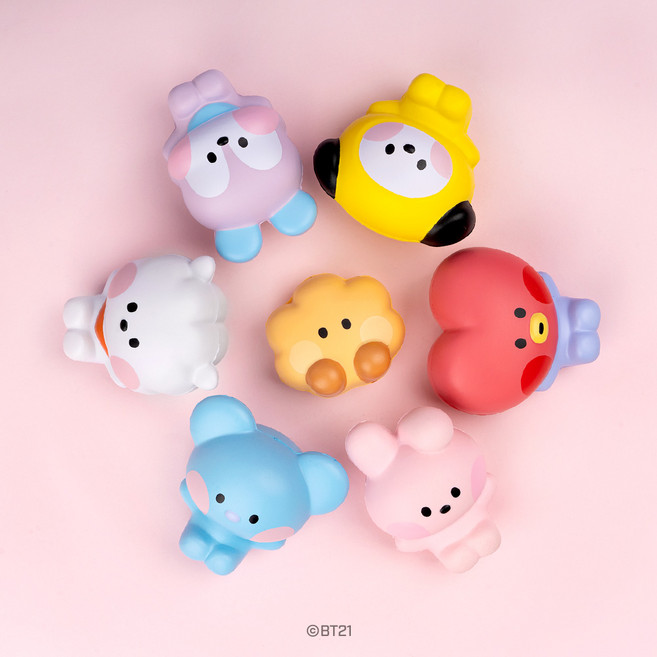 BT21 미니니 스퀴시 미니인형 손장난감 말랑이 인형 피규어, 치미(CHIMMY)