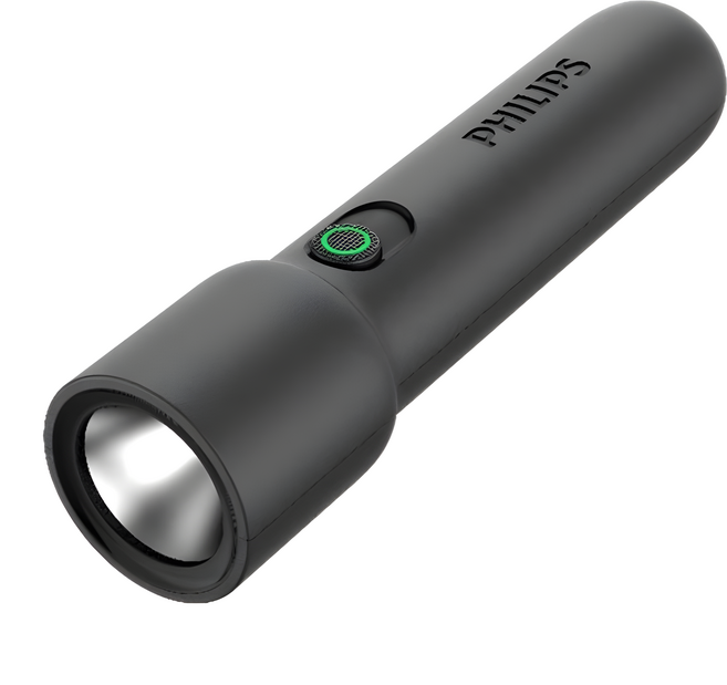 필립스 충전식 미니 랜턴 손전등 휴대용 LED 플래시 캠핑 등산 하이킹 아웃도어 조명, SFL1235, 1개, 블랙