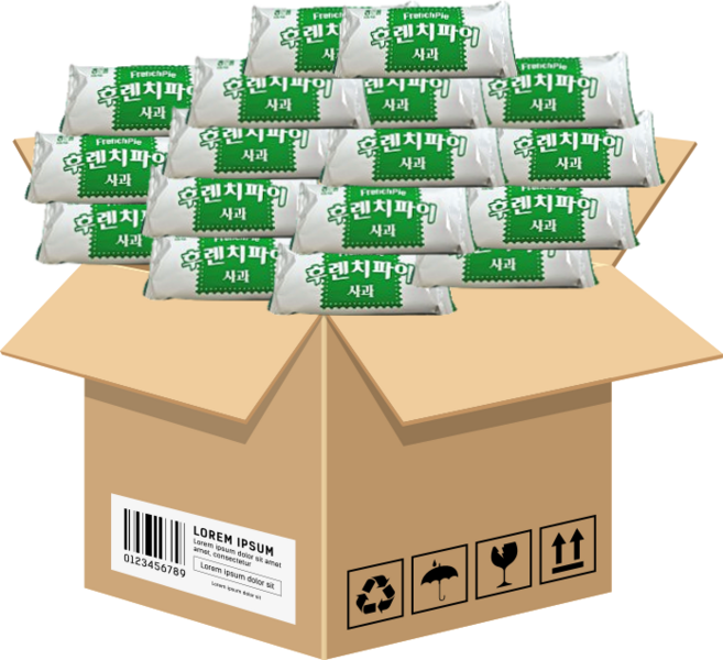 해태 후렌치파이 사과 사무실간식 (개별포장), 13g, 60개