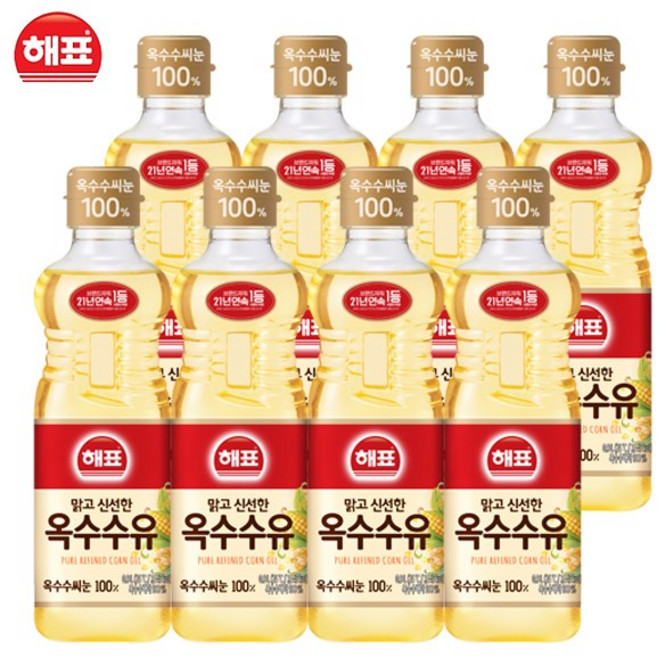 사조해표 옥수수유900ml, 900ml, 8개
