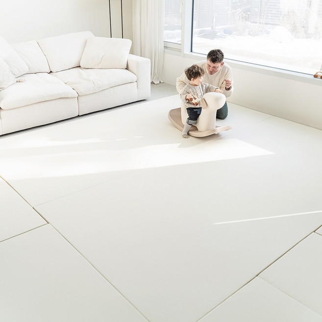 리포소홈 빅사이즈 한판 틈새없는 빅 폴더 매트 유아, 아이보리