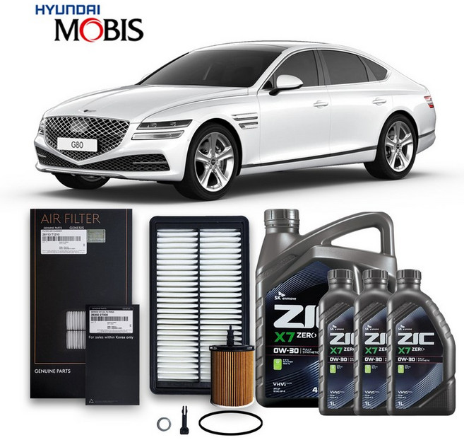 G80 RG3 가솔린 휘발유 2.5 터보20-27년식 순정필터+지크합성유 7L