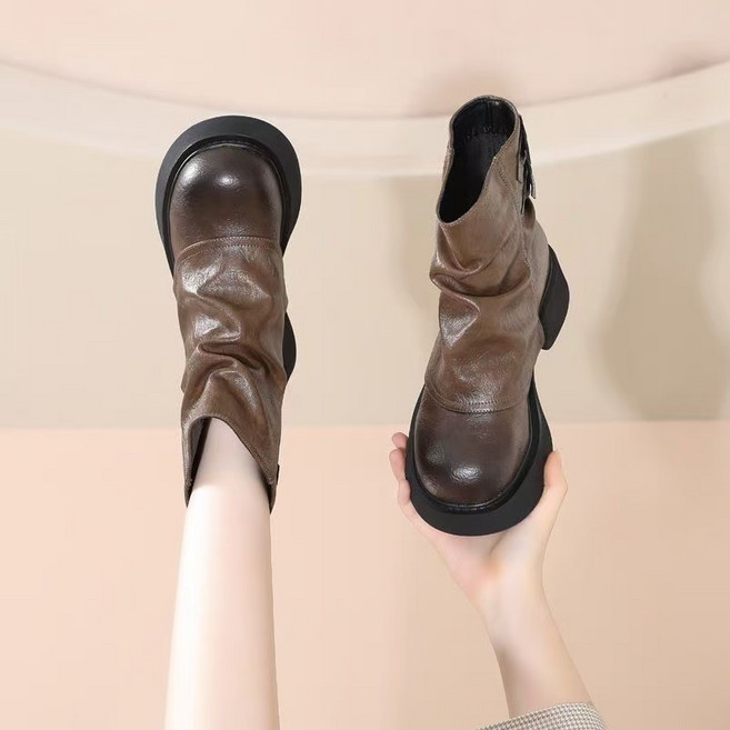 여성 워커부츠 키높이 워커 빅사이즈 앵클부츠 SY082028