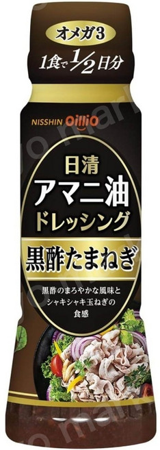 닛신 아마씨유 오일 드레싱 일본 샐러드소스 흑초 양파맛 (160ml) 1개, 160ml