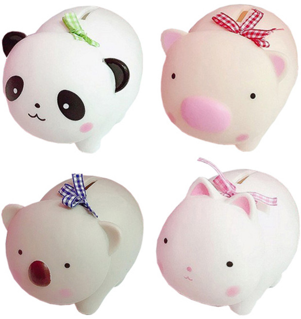 팅팅팅(애플팬시) 귀요미 애니멀 저금통 인테리어 소품, 4개세트