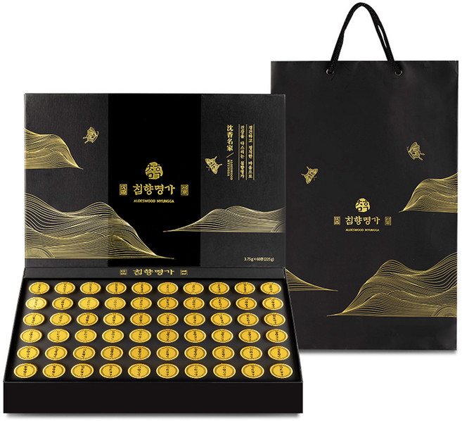 침향명가 명품 수 침향환 + 쇼핑백, 225g, 1개