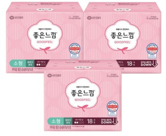 좋은느낌 오리지널 울트라슬림 소형 18p, 18개입, 1개