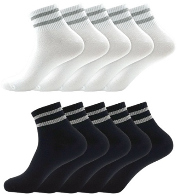 윌리엄리 남성 빅사이즈 양말 링글중목 10켤레