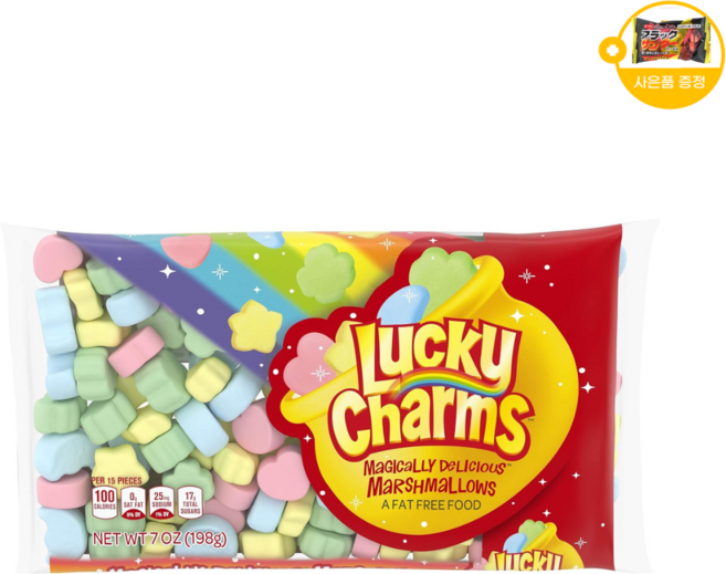 럭키참스 시리얼 마쉬멜로우 사은품 추가증정, 198g, 1개