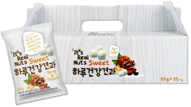 [리얼넛츠]하루건강견과 오곡초코볼 요거트 1박스20g 25봉 / 총 25봉, 20g, 25개