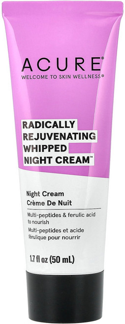 ACURE 래디컬리 리쥬브네이팅 휩 나이트 크림 50ml(1.7fl oz) ACURE (아큐어), 1개, 50ml