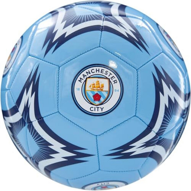Icon Sports 맨체스터 시티 FC 브러시 팀 축구공, MC154BL-Light Blue