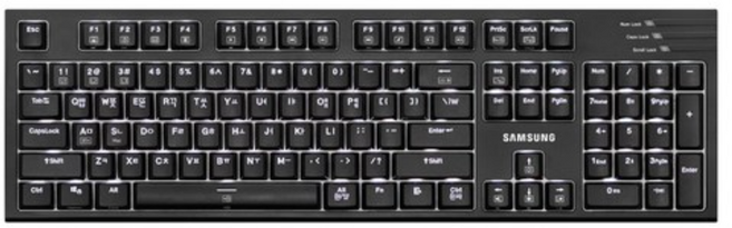 삼성전자 기계식 유선 키보드, 블랙, SK - C1200Rb, 적축