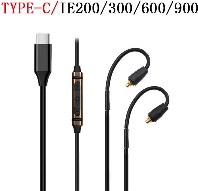 Sennheiser IE900 IE600 IE200 IE300 교체 이어폰 TYPEC ~ IE900 고순도 단결정 구리 케이블, 01 TYPEC to IE900, 1