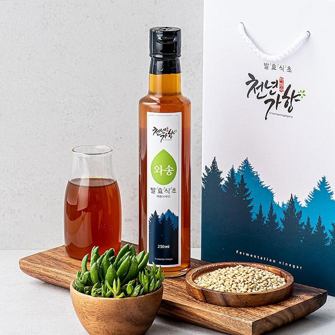 [푸드맛남] 천년가향 와송 천연 발효식초 선물세트 250mlX2병, 2개, 250ml