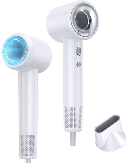 LifeSync 고속 헤어 드라이어 BLDC 모터 이온 두피케어 저소음 드라이기 1500w, WHITE, YEY-GS86