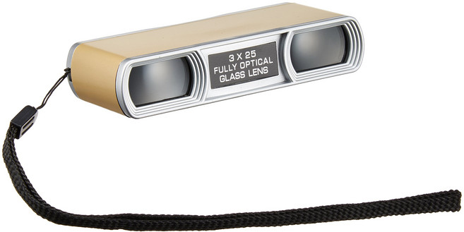 MIZAR 오페라 글라스 3배 25mm 구경 컴팩트 골드 애완동물 300GD