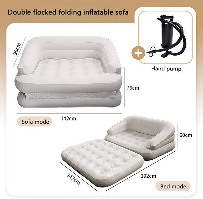 야외 캠핑용 에어 매트리스 이중 접이식 소파 침대 휴대용 완전 자동 매트리스, A, 1개