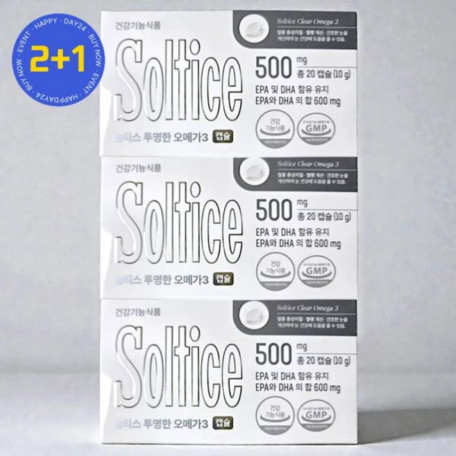 솔티스 투명한 오메가3 프리미엄 EPA DHA 20캡슐 3박스 537187 - 쿠팡