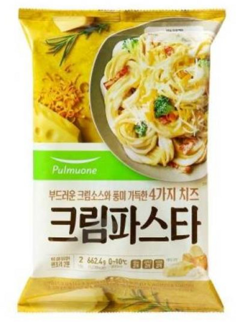 풀무원 4가지 치즈 크림 파스타 (2인분) 662.4g, 1개