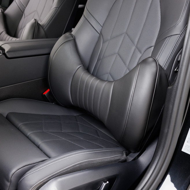 아임반 차량용 리본 허리쿠션 3세대, 모노블랙, 1개