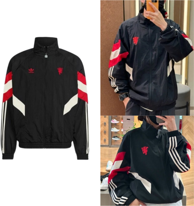 (정품 인증) 아디다스 맨체스터 유나이티드 오리지널스 트랙탑 블랙 레드