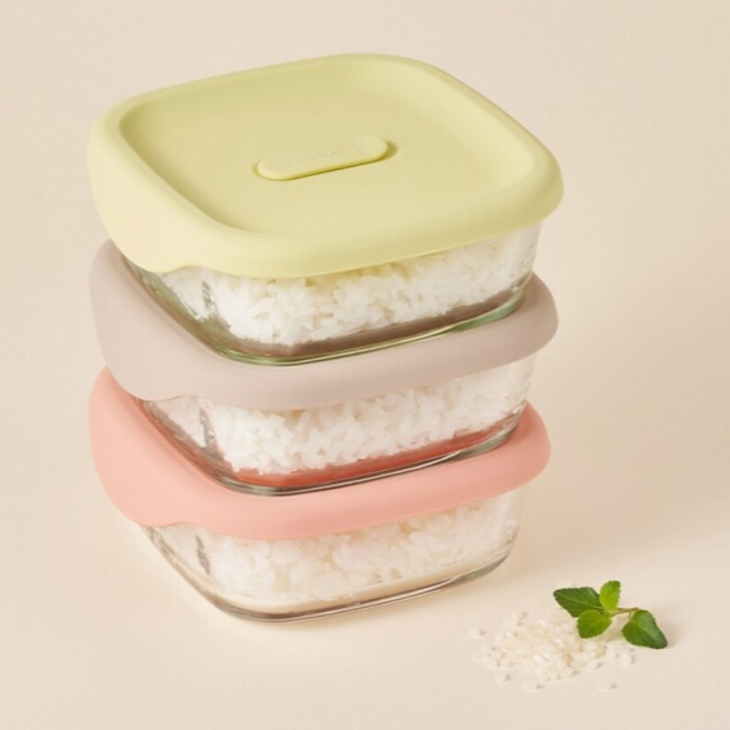 락앤락 오븐 글라스 햇쌀밥 용기 320mL (색상 랜덤 발송), 3개, 단일
